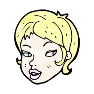 cartoon pretty blond girl N10