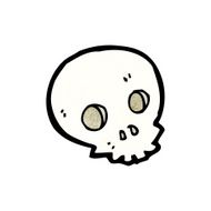 cartoon skull symbol N34