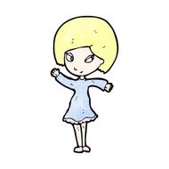 cartoon pretty blond girl N11