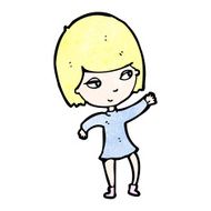 cartoon pretty blond girl N12