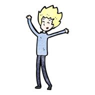 cartoon happy blond man N4