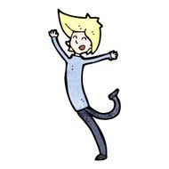 cartoon happy blond man N5
