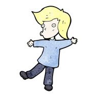cartoon happy blond man N6