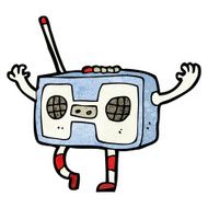 Radio Cassette Player Cartoon N9