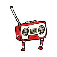 Radio Cassette Player Cartoon N10