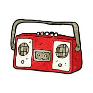 Radio Cassette Player Cartoon N11
