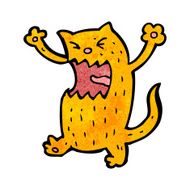 cartoon angry cat N7