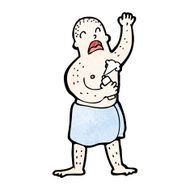 cartoon man in towel N16