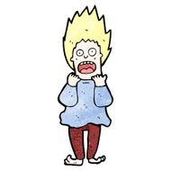 cartoon terrified man N283