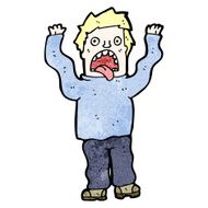 cartoon terrified man N284