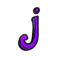 cartoon letter j N16