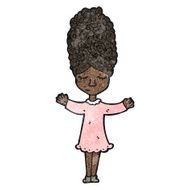 cartoon woman with bee hive hair style N2