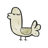 funny cartoon bird N190