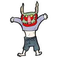 cartoon man in mask dancing N2