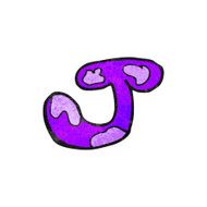 child&#039;s drawing of the letter j N2