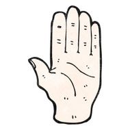 cartoon open hand symbol N4