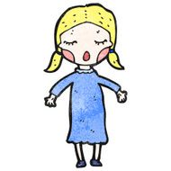 cartoon pretty blond girl N13