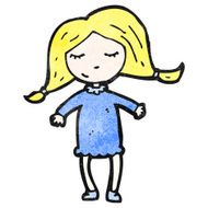 cartoon pretty blond girl N14