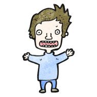cartoon worried boy N34