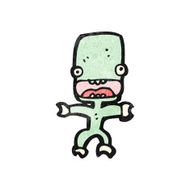 cartoon little alien N32