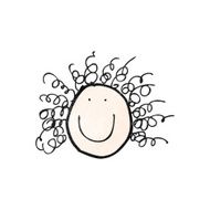 child's drawing of a happy female face N11