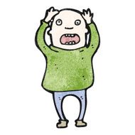 cartoon bald man stressing out N2
