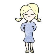cartoon happy blond girl N13