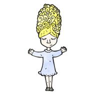 cartoon happy blond girl N14