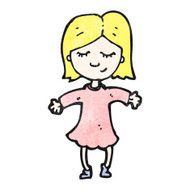 cartoon happy blond girl N15