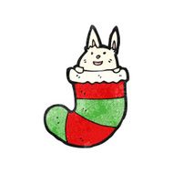 cartoon rabbit in stocking N2