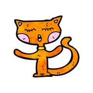 funny cartoon cat N143
