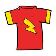 cartoon t shirt with lightning bolt N11
