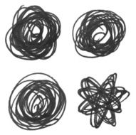 Messy black pen drawing