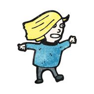 cartoon blond woman N13