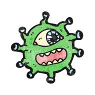 cartoon alien monster N32