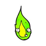 cartoon green flame N18