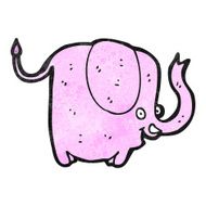 cartoon pink elephant N30
