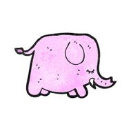 cartoon pink elephant N31