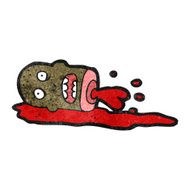 gross severed head cartoon N29