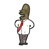 cartoon self important man talking N6