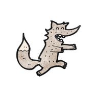 Cartoon Wolf N116