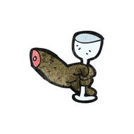 cartoon arm holding wine glass N3
