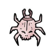 spooky skull beetle cartoon N2