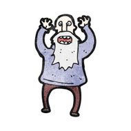 cartoon frightened old man N44