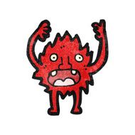 cartoon little furry monster N6