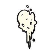 gross melting skull cartoon N7