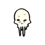 gross melting skull cartoon N8