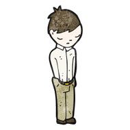cartoon sad boy