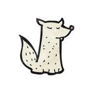 cartoon little wolf N72