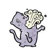 cartoon belching cat N5